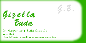 gizella buda business card